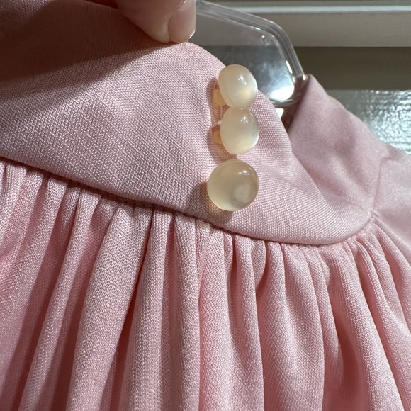 Vintage Lightweight Pink 100% Polyester Dress XS S - Picture 6 of 9